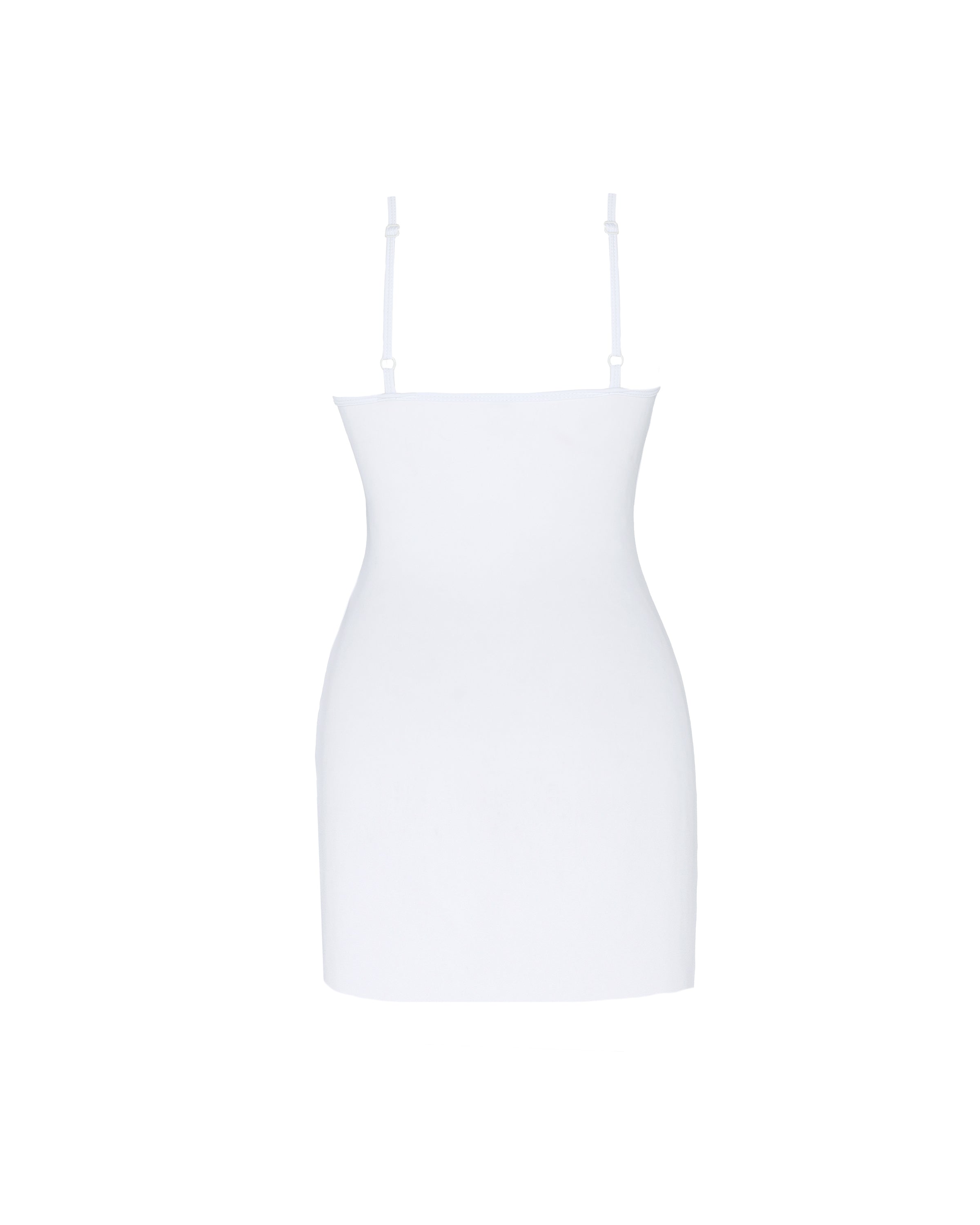 WHITE DRESS WITH KANAWA EMBROIDERED IN PINK